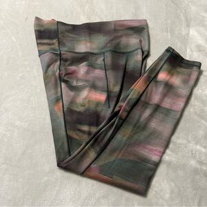 Athleta Leggings Medium Womens Salutation Stash Printed Tight Workout Gym Yoga